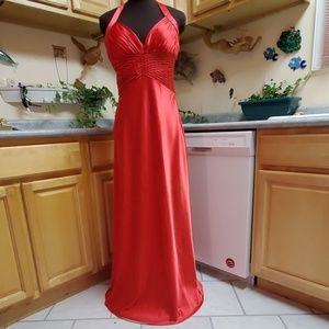 Adrianna Pappel Red Maxi Evening Formal Gown 6